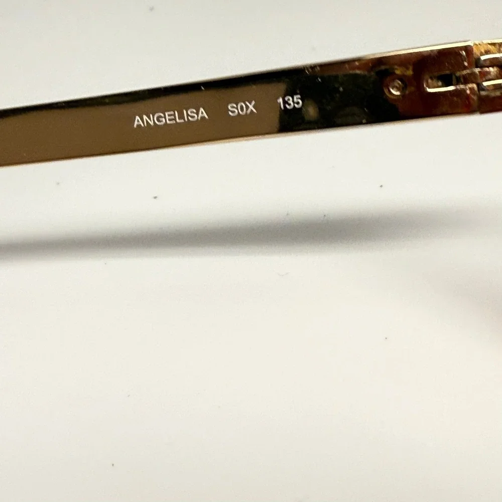 Kate Spade Angelisa S0X Tortoise Red Gold Rectangular Eyeglasses Frames 135mm